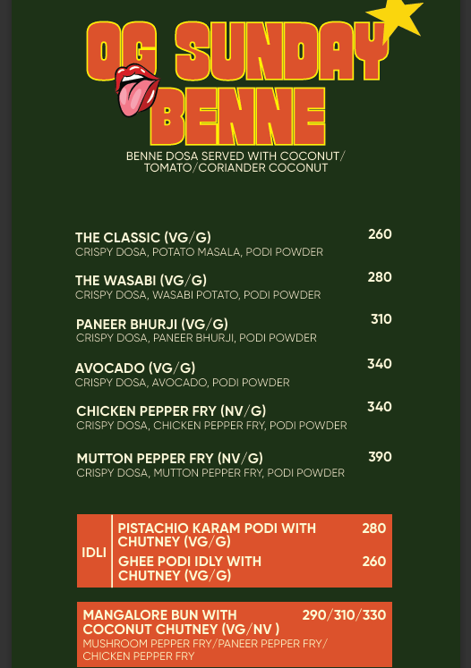 Benne Menu